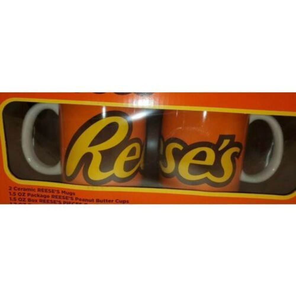 Reese's Peanut Butter Lot of 4 Piece Gift Set 4 Ceramic Mugs Candy Collectors